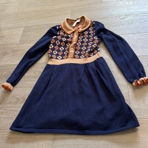 Janie & Jack GEO FLORAL SWEATER DRESS